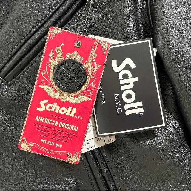 schott - 新品未使用☆Schott 217US ワンスター ダブルライダース 黒