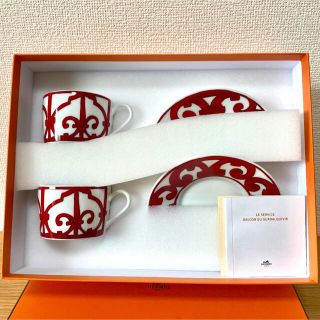 エルメス(Hermes)の【新品　2客セット】エルメス ガダルキヴィール ティーカップ&ソーサー(食器)