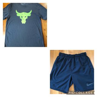 アンダーアーマー(UNDER ARMOUR)のアンダーアーマー  プロジェクトロックと　ナイキパンツ①(Tシャツ/カットソー(半袖/袖なし))