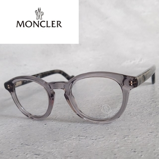 モンクレール(MONCLER)のメガネ モンクレール ボストン クリスタル グレー 眼鏡 ML アセテート(サングラス/メガネ)