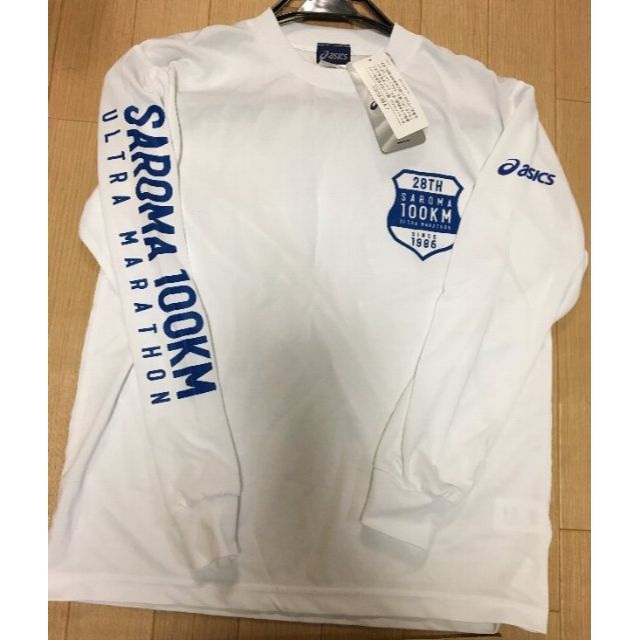 asics(アシックス)のサロマ湖100kmウルトラマラソン asics 長袖Tシャツ 吸湿速乾Ｓサイズ スポーツ/アウトドアのランニング(ウェア)の商品写真