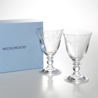 ウェッジウッド(WEDGWOOD)の【未使用】WEDGWOOD フェスティビティ クリスタル ペアワイングラス(グラス/カップ)