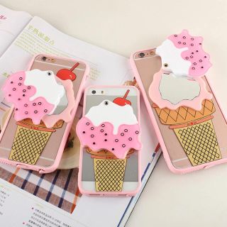 アイスクリーム♡鏡付き♡iPhoneケース(iPhoneケース)