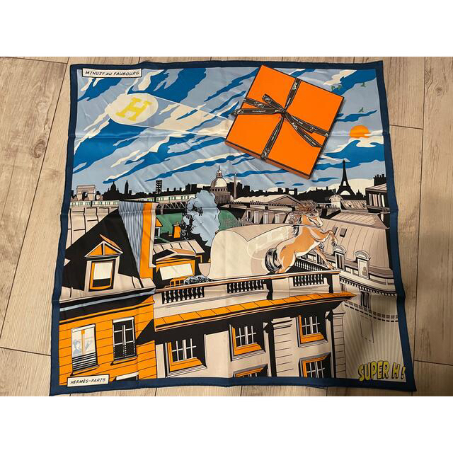 HERMES エルメス スカーフ カレ 70 ミッドナイト フォーブル 東京銀座