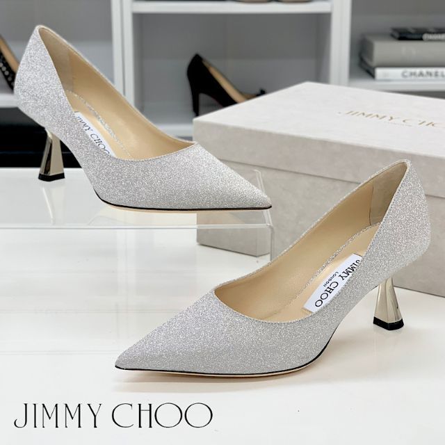 JIMMY CHOO　ジミーチュウ　ピンヒール　シルバー