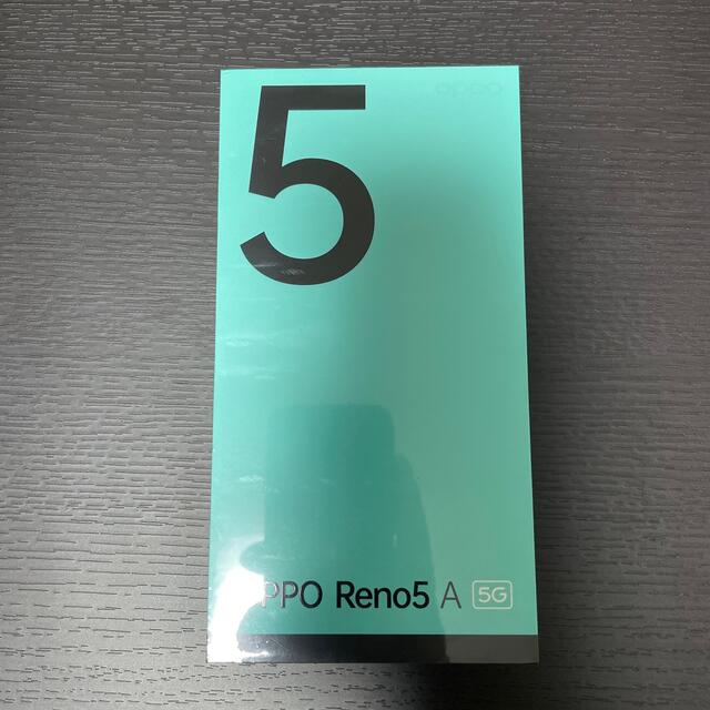 有指紋認証【新品】OPPO RENO5 A SIMフリー スマートフォン アイスブルー