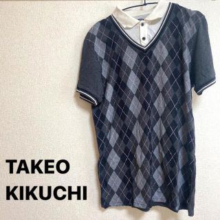 タケオキクチ(TAKEO KIKUCHI)の【古着】タケオキクチ　メンズ　ポロシャツ　半袖　ＸＬサイズ(ポロシャツ)