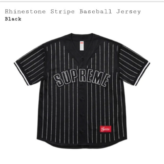 シュプリーム(Supreme)のsuprem　Rhinestone Stripe Baseball Jersey(シャツ)