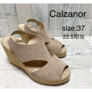 カルザノール(Calzanor)のカルザノール Calzanor サンダル スエード ウエッジソール ヒール 37(サンダル)