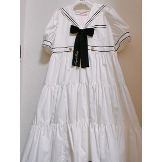 アンジェリックプリティー(Angelic Pretty)のAngelic Pretty Dolly Sailorワンピース シロ(ひざ丈ワンピース)