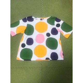 ユニクロ(UNIQLO)のマリメッコ×ユニクロドット柄Tシャツ☆UNIQLO×marimekkoコラボ☆M(Tシャツ(半袖/袖なし))