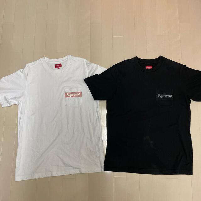 Supreme ポケットTシャツ白黒2枚セット最終値下げ【バラ売り可能