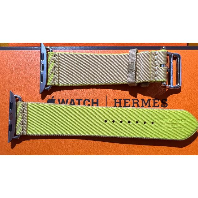 日までApple watch HERMES イエローベージュベルト44㍉ - その他