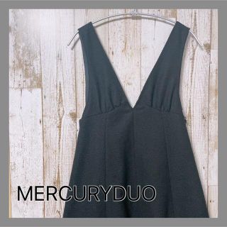 マーキュリーデュオ(MERCURYDUO)の【MERCURYDUO】ジャンパースカート　黒　可愛い(ひざ丈ワンピース)