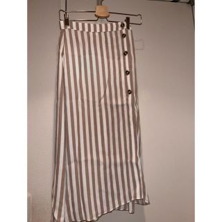 ザラ(ZARA)のH&M スカート  ストライプ　夏服(ロングスカート)