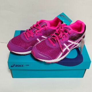 アシックス(asics)の【未使用品】asics　レーザービーム　22.0cm　パープルホワイト　箱付き(シューズ)