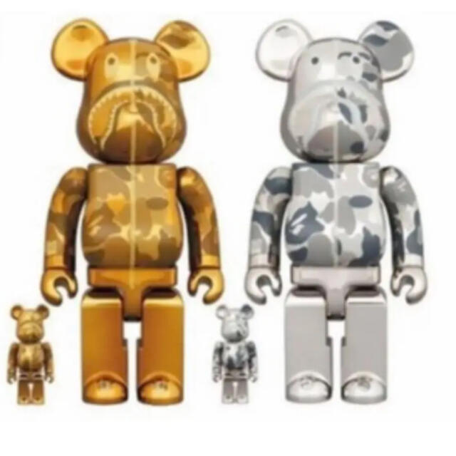 BE@RBRICK BAPE CAMOSHARK 100%400%