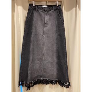 アメリヴィンテージ(Ameri VINTAGE)のameri vintage ブラックデニムスカート(ロングスカート)