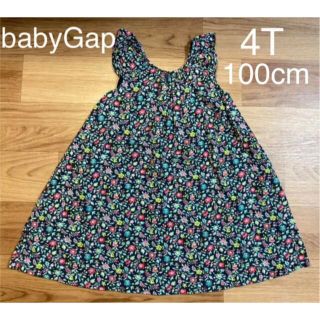 ベビーギャップ(babyGAP)のベビーギャップ 花柄 ワンピース 4Y 100cm(ワンピース)