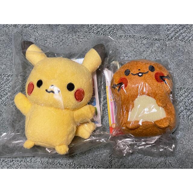 ポケモン(ポケモン)の新品　未開封品　モンポケはじめてのもこもこぬいぐるみ　2点セット　ピカチュウ キッズ/ベビー/マタニティのおもちゃ(ぬいぐるみ/人形)の商品写真