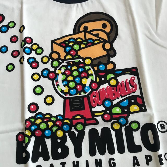 ☆新品、未使用☆ BAPE KIDS 半袖 Tシャツ 120cm ガムボール 白