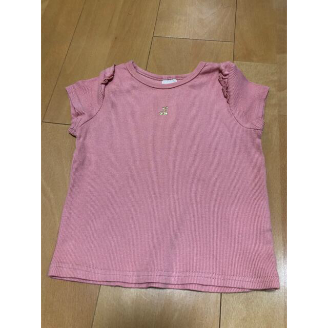 petit main(プティマイン)のpetit main ピンクTシャツ さくらんぼ 90 キッズ/ベビー/マタニティのキッズ服女の子用(90cm~)(Tシャツ/カットソー)の商品写真