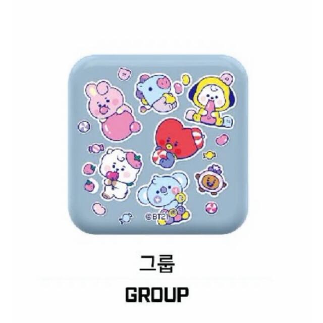 BT21(ビーティーイシビル)のBT21 BTS JELLY CANDY グリップトック ミラー GROUP スマホ/家電/カメラのスマホアクセサリー(ストラップ/イヤホンジャック)の商品写真