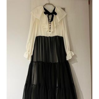 ハーリップトゥ(Her lip to)のherlipto の Two-tone Ruffled Long Dress(ロングワンピース/マキシワンピース)