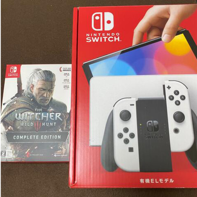 ゲームソフト/ゲーム機本体任天堂Switch 有機elモデル（本体）＋ソフト＋128GBSDカード付き