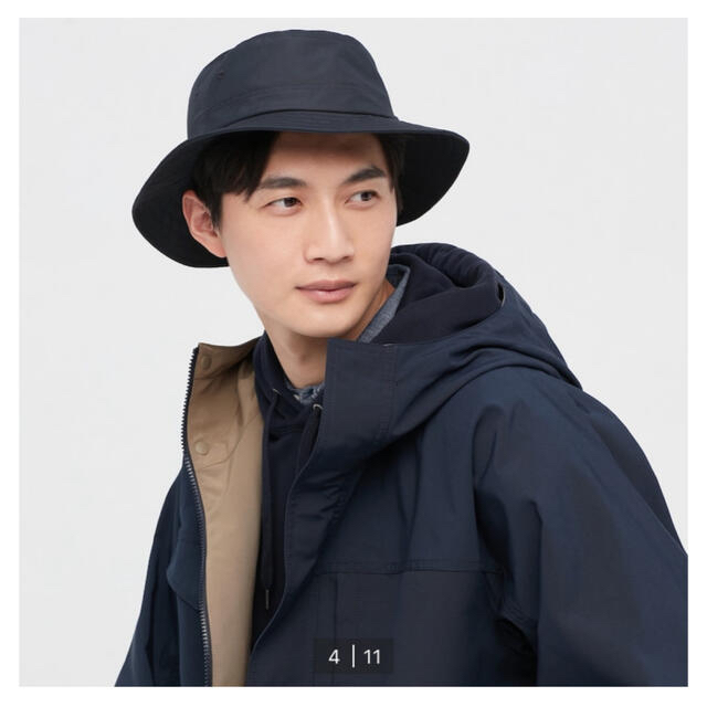 UNIQLO(ユニクロ)のUNIQLO UVカットハット　UPF50+　ネイビー レディースの帽子(ハット)の商品写真