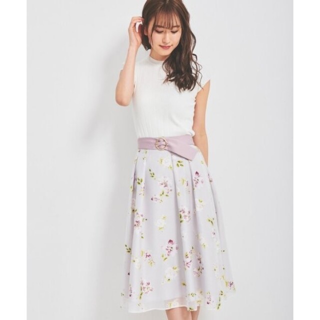 SALE／88%OFF】 花柄ベージュ ベージュスカート 花柄スカート フレア