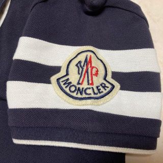 モンクレール(MONCLER)の美品‼️ モンクレール デカワッペン ポロシャツ ネイビー S 紺(ポロシャツ)