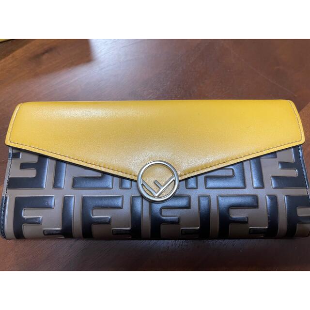 FENDI(フェンディ)のフェンディ FENDI  付属品付き　長財布　コンチネンタル　イエロー　黄色 レディースのファッション小物(財布)の商品写真