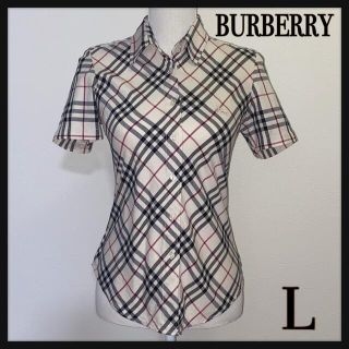 バーバリー(BURBERRY)の【美品 L】BURBERRY LONDON ノバチェック半袖シャツ(シャツ/ブラウス(半袖/袖なし))