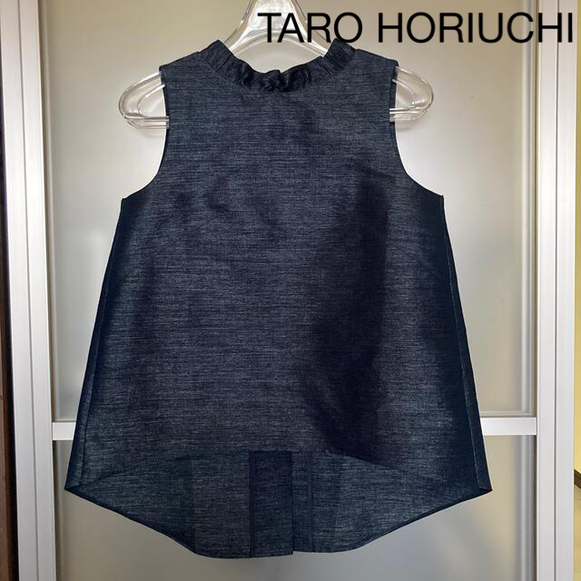 TARO HORIUCHI/デニムフリルカラーブラウス　size1