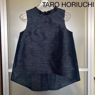 ラドロー(LUDLOW)のTARO HORIUCHI/デニムフリルカラーブラウス　size1(シャツ/ブラウス(半袖/袖なし))