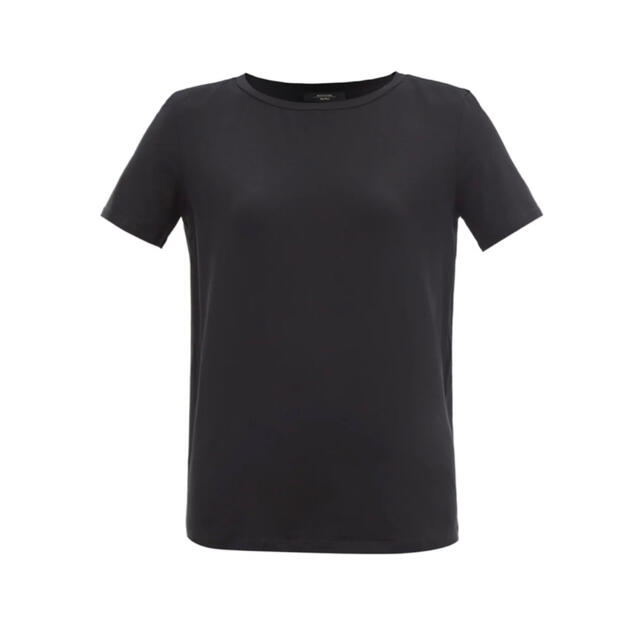 Max Mara(マックスマーラ)の未使用⭐️高級コットン使用マックスマーラーTシャツポルトガル製！ラインストーン黒 レディースのトップス(Tシャツ(半袖/袖なし))の商品写真