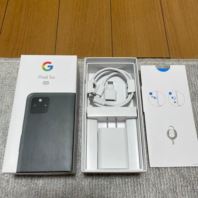 Google Pixel(グーグルピクセル)のGoogle pixel 5a Mostly Black 128GB  スマホ/家電/カメラのスマートフォン/携帯電話(スマートフォン本体)の商品写真