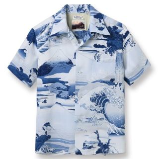 サンサーフ(Sun Surf)の新品/箱付/東洋/サンサーフ/北斎/富嶽七景/サイズL/紺/定価27500円税込(シャツ)