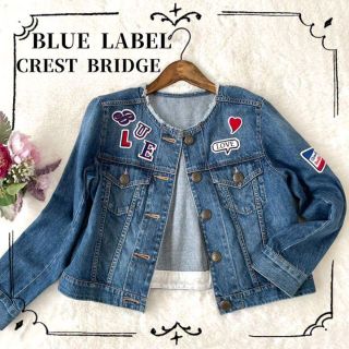 ブルーレーベルクレストブリッジ(BLUE LABEL CRESTBRIDGE)の✨美品✨【ブルーレーベルクレストブリッジ】Gジャン　デニム　ワッペン　可愛い　青(Gジャン/デニムジャケット)