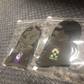 クツシタヤ(靴下屋)の鬼滅の刃　胡蝶　炭治郎　靴下　コラボ　ポーチ　ソックス　刺繍　グッズ　黒(キャラクターグッズ)