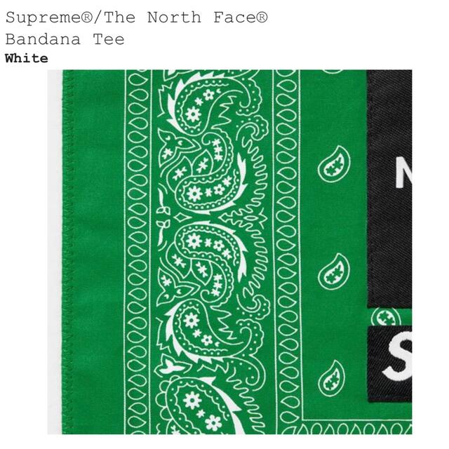 Supreme(シュプリーム)のXL Supreme The North Face Bandana Tee 白 メンズのトップス(Tシャツ/カットソー(半袖/袖なし))の商品写真