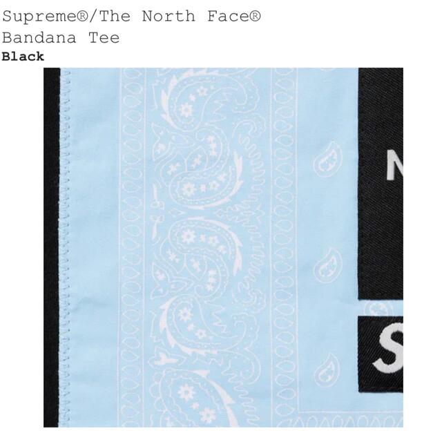 Supreme(シュプリーム)のL Supreme / The North Face Bandana Tee 黒 メンズのトップス(Tシャツ/カットソー(半袖/袖なし))の商品写真