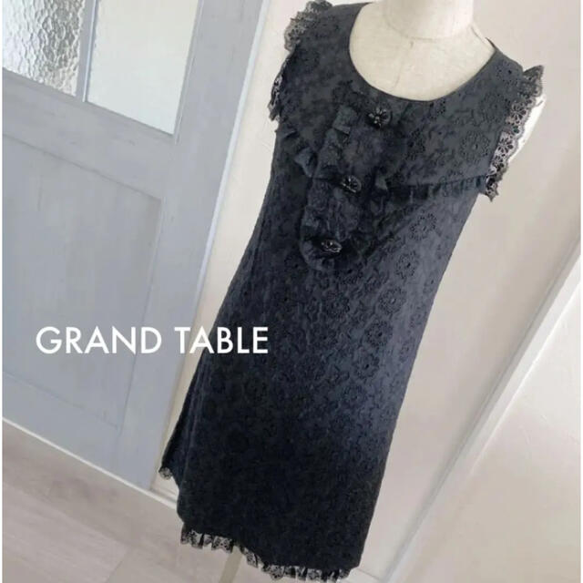 ◇GRAND TABLE◇ワンピース サーモンピンク ビーズ刺繍 ヤマダヤ