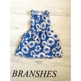 ブランシェス(Branshes)のBRANSHES＊ブルー花柄ワンピース(ワンピース)