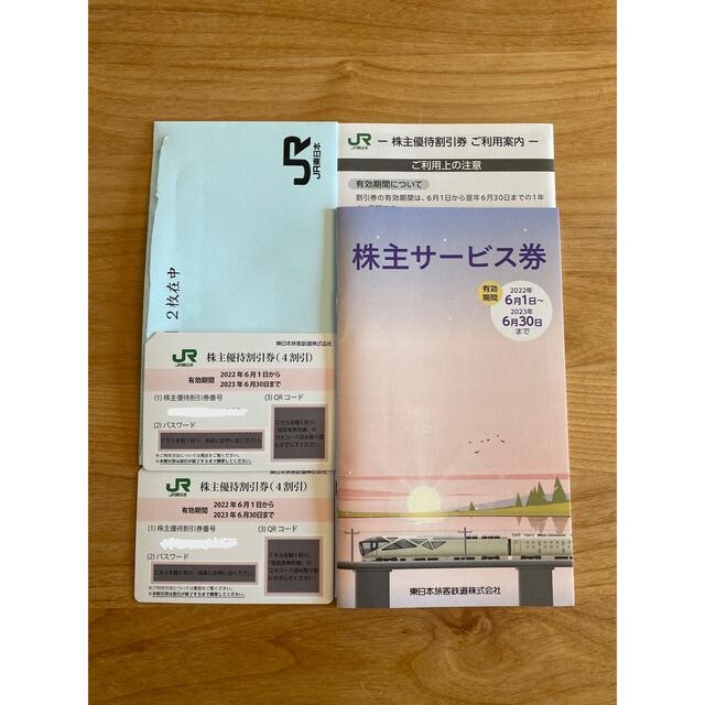 JR東日本　株主優待割引券2枚+株主サービス券優待券/割引券