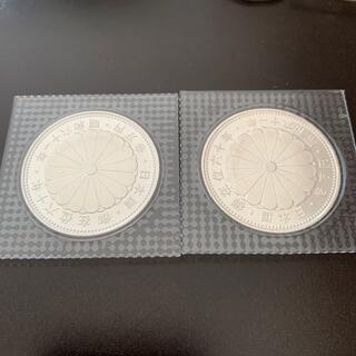 1万円銀貨　2枚セット　天皇陛下御在位　記念硬貨　古銭(貨幣)