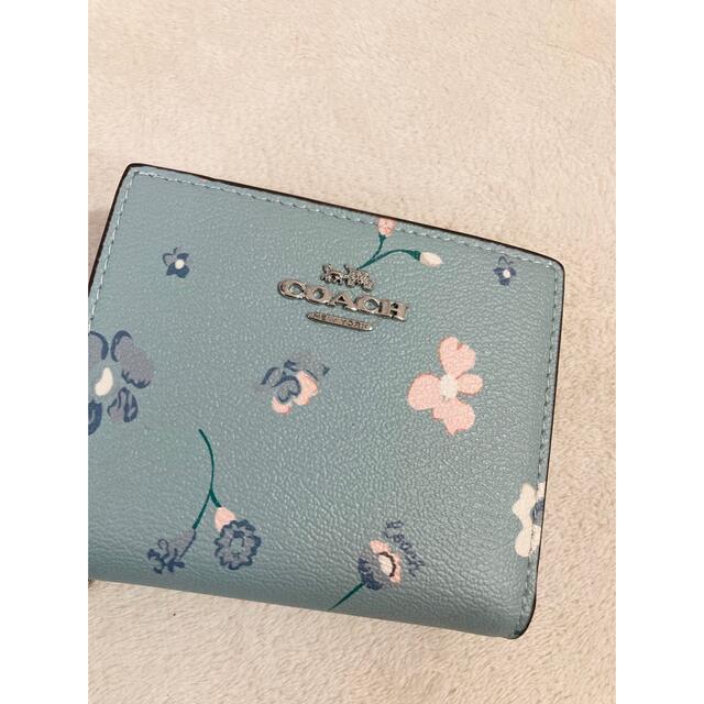 COACH コーチ 二つ折り財布✴️フラワー 花柄 黄 レディース 新品 w24