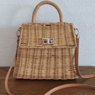 【新品】AMERI アメリ / TRAPEZE RATTAN BAG