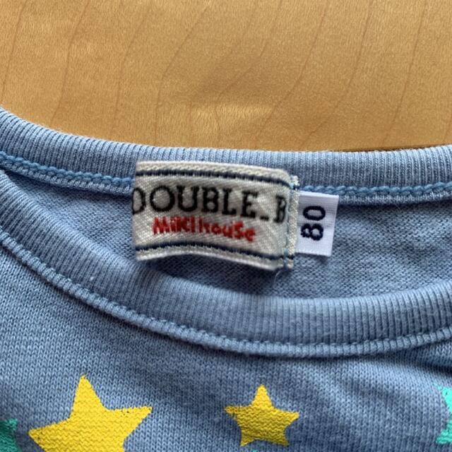 DOUBLE.B(ダブルビー)のミキハウス ダブルB★B子ちゃんSTAR DUST半袖Tシャツ キッズ/ベビー/マタニティのベビー服(~85cm)(Ｔシャツ)の商品写真